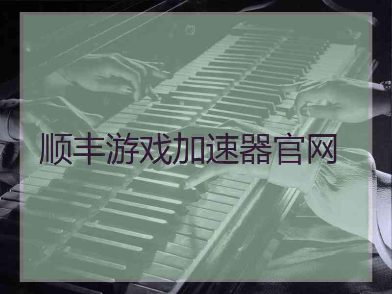 顺丰游戏加速器官网
