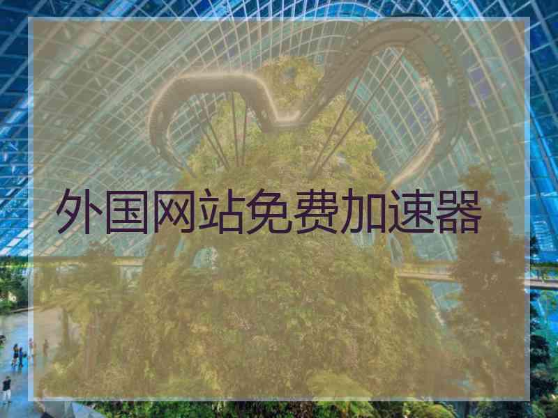 外国网站免费加速器