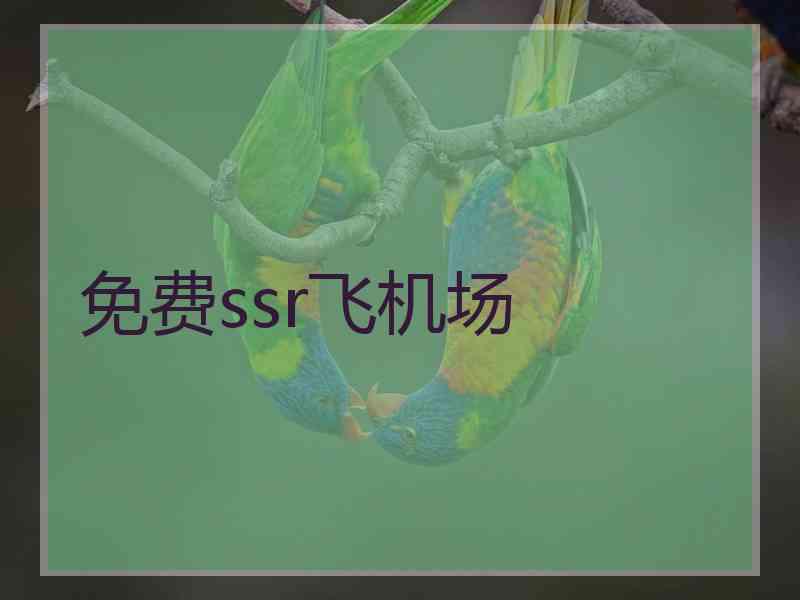 免费ssr飞机场
