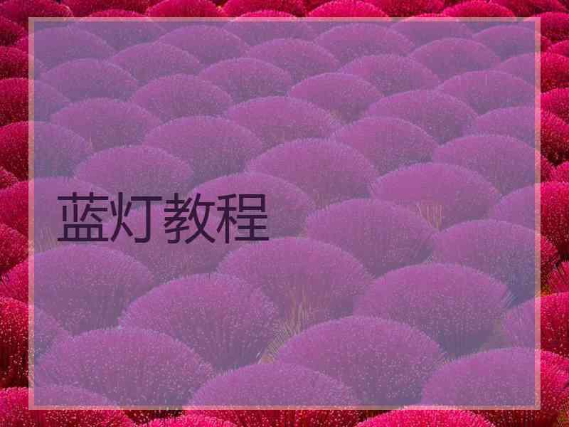 蓝灯教程